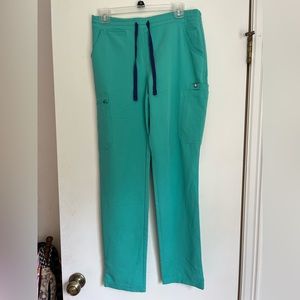 FIGS S Yola Skinny Scrub Bottoms (Surgical Green)